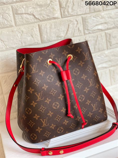 louis vuitton bucket bag red lining|Louis Vuitton neonoe mm bag.